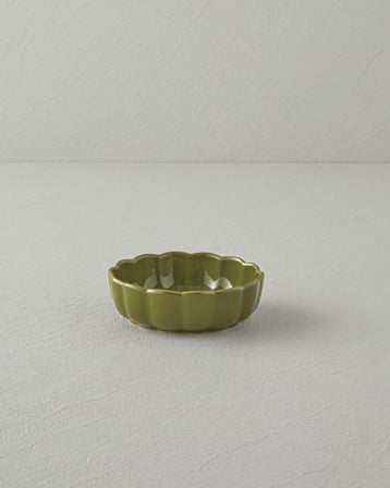 Cottage Stoneware Yuvarlak Fırın Kabı 13x4 cm Koyu Yeşil