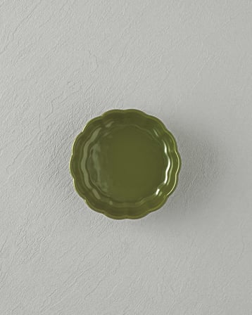 Cottage Stoneware Yuvarlak Fırın Kabı 13x4 cm Koyu Yeşil