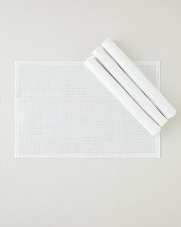 Soft Glow 4'lü Amerikan Servis 30x45 cm Beyaz
