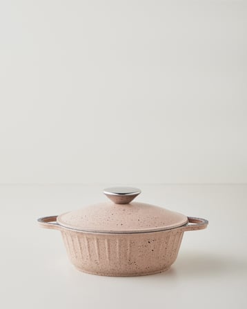Tiny Cast Premium Döküm 5 Parça Mini Tencere Seti 16x16x16 cm Pembe