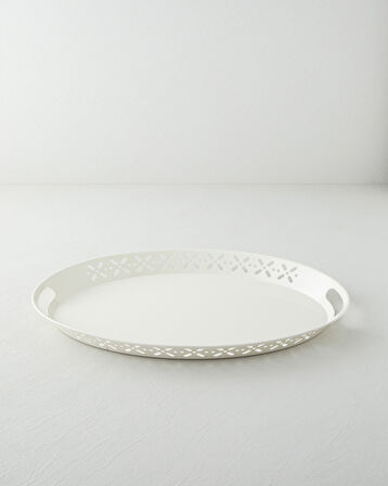 Core Metal Tepsi 52x39 cm Krem