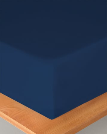 Pure Pamuklu Tek Kişilik Lastikli Çarşaf 100x200 cm Gece Mavisi