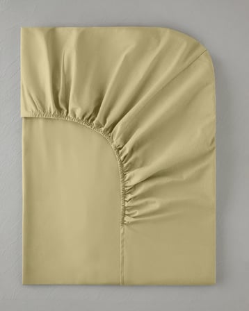 Novella Premium Pamuklu King Size Lastikli Çarşaf 180x200 cm Açık Sarı