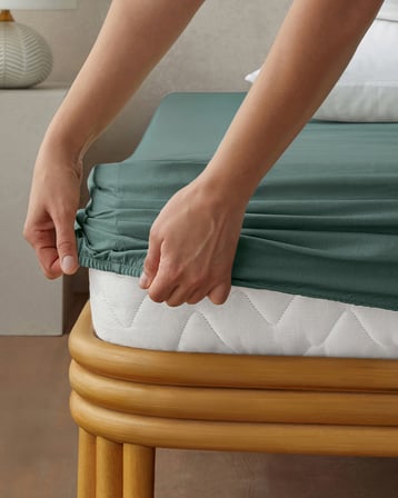 Novella Premium Soft Cotton Tek Kişilik Plus Lastikli Çarşaf 120x200 cm Koyu Seledon