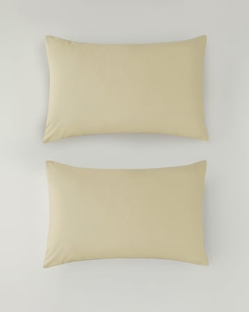 Novella Premium Pamuklu 2'li Yastık Kılıfı 50x70 cm Açık Sarı