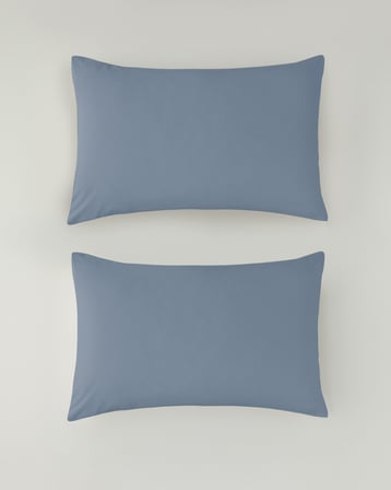 Novella Premium Pamuklu 2'li Yastık Kılıfı 50x70 cm Denim Mavi