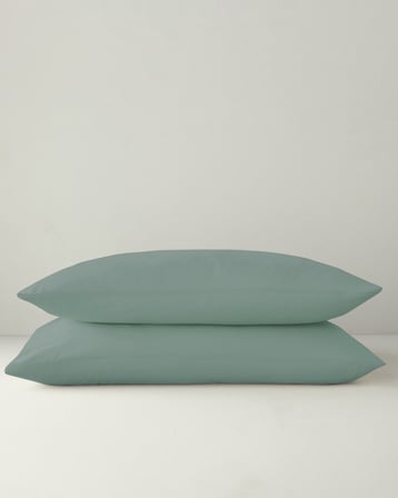Novella Premium Pamuklu 2'li Yastık Kılıfı 50x70 cm Koyu Seledon