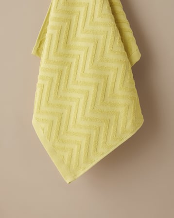 Zigzag %100 Pamuk Yüz Havlusu 50x70 cm Limon Yeşili