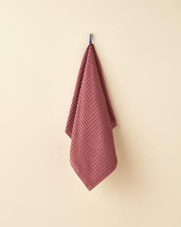 Square %100 Pamuk Yüz Havlusu 50x70 cm Koyu Pembe