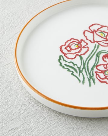 Roselle Seramik 4'lü Pasta Seti 16 cm Renkli