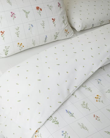 Damada Bloom Kolay Ütülenir Çarşaflı Tek Kişilik Nevresim Takımı 160x220 cm Sarı-Yeşil