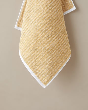 Melange Stripe %100 Pamuk Banyo Havlusu 90x150 cm Sarı