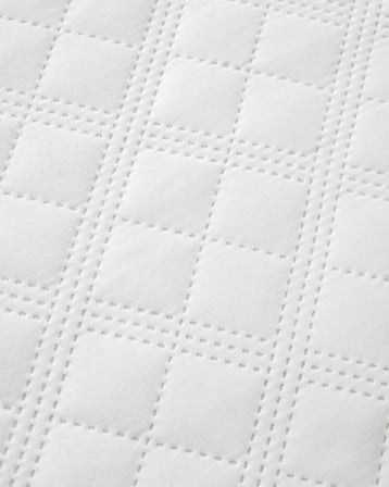 Star Mikrofiber Kapitoneli Çift Kişilik Alez 160x200 cm Beyaz