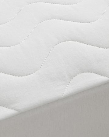 Napline Pamuklu Kapitoneli Sıvı Geçirmez King Size Alez 180x200 cm Beyaz