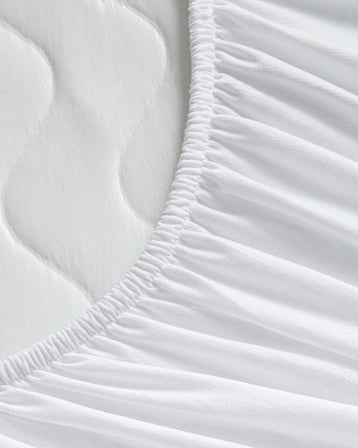 Napline Pamuklu Kapitoneli Sıvı Geçirmez King Size Alez 180x200 cm Beyaz