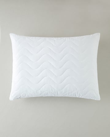 Napline Pamuklu Kapitoneli Sıvı Geçirmez Alez Yastık Kılıfı 50x70 cm Beyaz