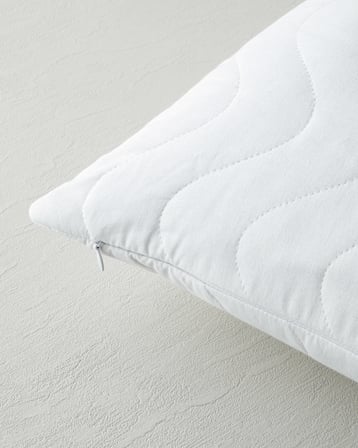 Napline Pamuklu Kapitoneli Sıvı Geçirmez Alez Yastık Kılıfı 50x70 cm Beyaz