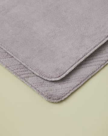 Stripe Line Kaydırmaz Taban Banyo Paspası Seti 60x100 cm + 50x60 cm Lila
