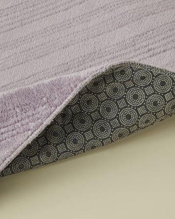 Stripe Line Kaydırmaz Taban Banyo Paspası Seti 60x100 cm + 50x60 cm Lila