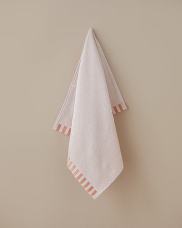 Stripe Edge Pamuk Yüz Havlusu 50x80 cm Pudra