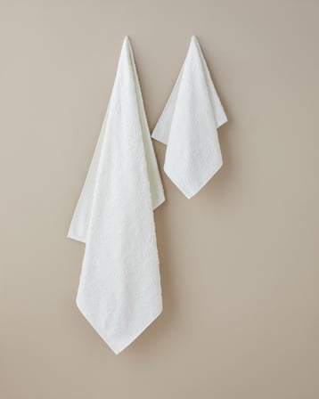 Leafy Touch %100 Pamuk Jakarlı Yüz Havlusu 50x90 cm Ekru