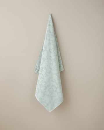 Leafy Touch %100 Pamuk Jakarlı Banyo Havlusu 90x150 cm Yeşil