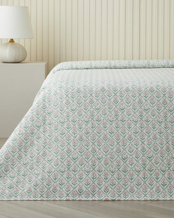 Bloom Crest Tek Kişilik Pike 150x220 cm Yeşil