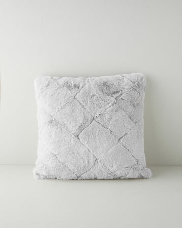 Soft Touch Rabbit Pelüş Kırlent Kılıfı 45x45 cm Gri