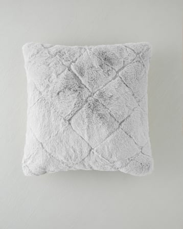 Soft Touch Rabbit Pelüş Kırlent Kılıfı 45x45 cm Gri