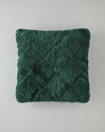 Soft Touch Rabbit Pelüş Kırlent Kılıfı 45x45 cm Yeşil