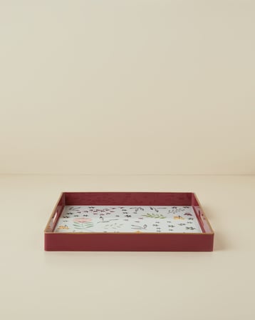 Nostalgic Country Tepsi 35,5x35,5 cm Bordo
