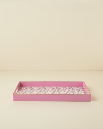 Country Bloom Tepsi 40x26 cm Pembe