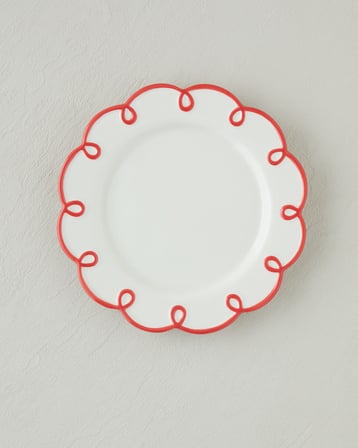 Lovely Loop Dolomite Pasta Tabağı 20,5 cm Kırmızı