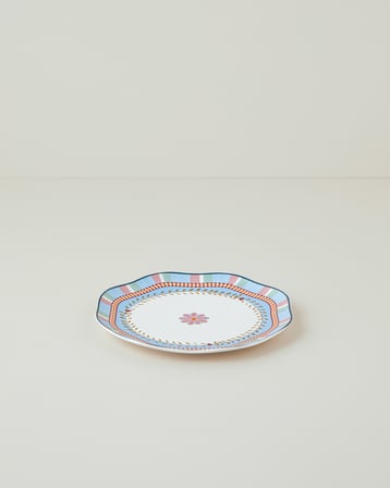 Timeless Botanica New Bone Pasta Tabağı 20 cm Pembe - Mavi