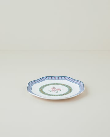 Botanical Romance New Bone Pasta Tabağı 20 cm Mavi - Yeşil