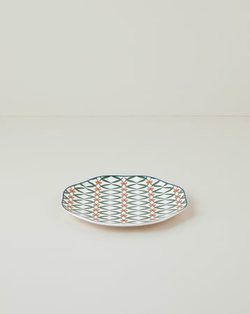 Nostalgic Petals New Bone Pasta Tabağı 20 cm Yeşil-Sarı