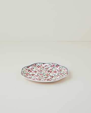 Country Bloom New Bone Pasta Tabağı 20 cm Kırmızı-Pembe