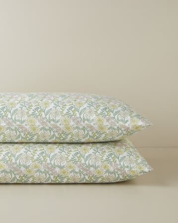 Spring Garden Kolay Ütülenir 2'li Yastık Kılıfı 50x70 cm Yeşil