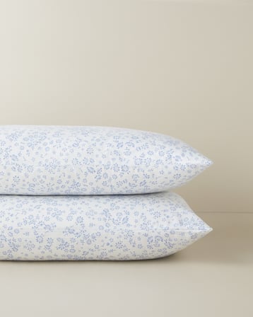 Bloomlet Kolay Ütülenir 2'li Yastık Kılıfı 50x70 cm Mavi