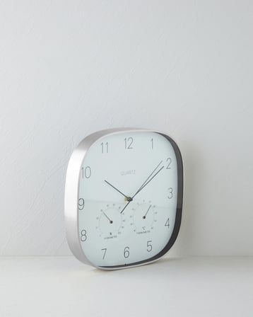 Nador Duvar Saati 29 cm Silver