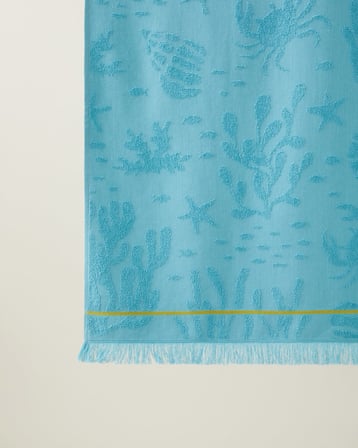 Ocean Whisper %100 Pamuk Plaj Havlusu 70x140 cm Mint