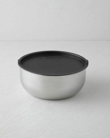 Hecha Paslanmaz Çelik Rendeli – Süzgeçli Saklama Kabı 24 cm Siyah