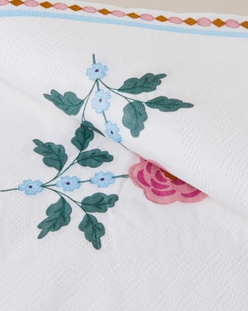 Rustic Florals 20'li Kağıt Peçete 33x33 cm Mavi - Pembe