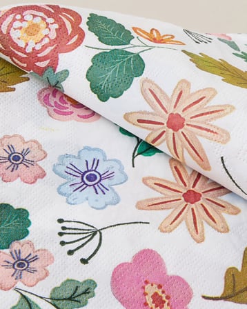 Florally 20'li Kağıt Peçete 33x33 cm Kırmızı-Pembe