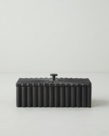 Sherpa Mdf Dekoratif Kutu 24x11,5x10 cm Siyah