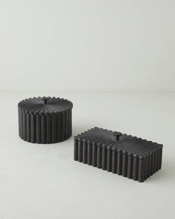 Sherpa Mdf Dekoratif Kutu 24x11,5x10 cm Siyah