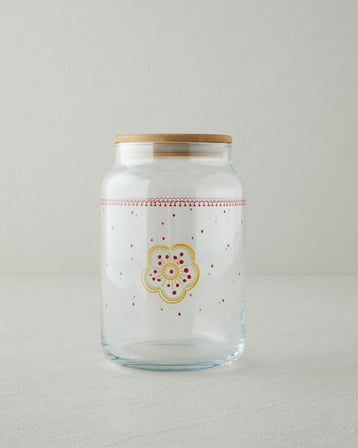 Nostalgic Serenity Cam Kavanoz 500 ml Kırmızı