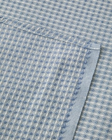 Modern Grid Çift Kişilik Pike 180x220 cm Mavi
