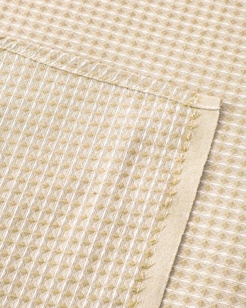 Modern Grid Tek Kişilik Pike 150x220 cm Sarı
