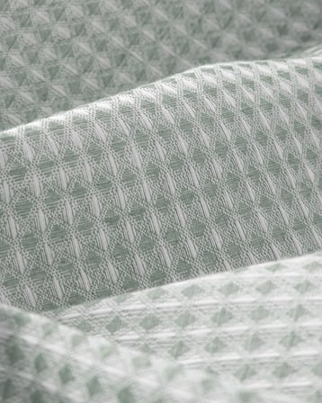 Modern Grid Çift Kişilik Pike 180x220 cm Yeşil